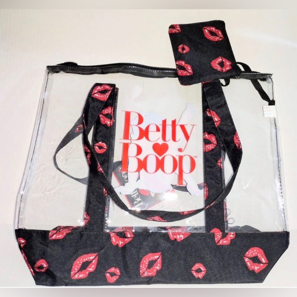 Betty Boop Clear Tote with Red and Black Accents - Picture 2 of 11